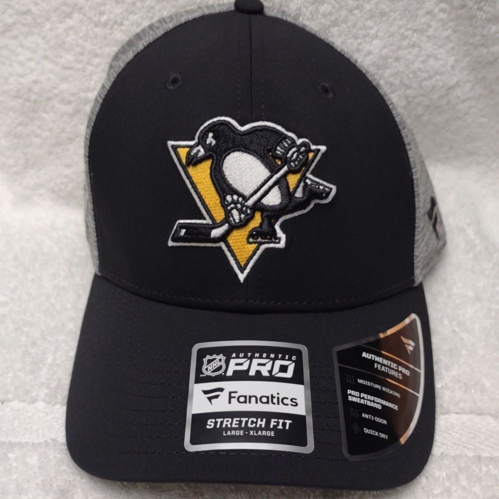 Fanatics Pittsburgh Penguins L/XL Stretchfit Hats - New